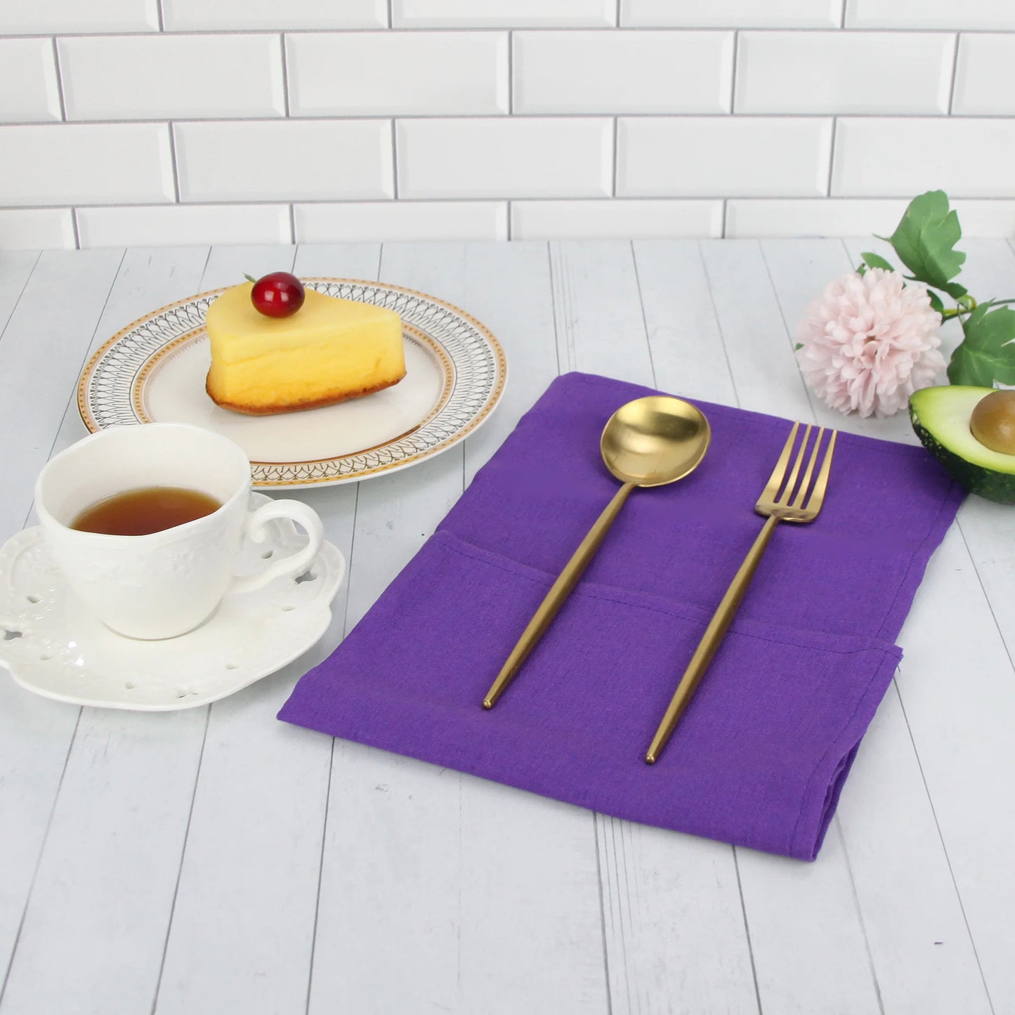 Cotton Linen Napkins Set of 12 - Soft 40x40cm Placemats for Dining Events - ZOOMNSTORE