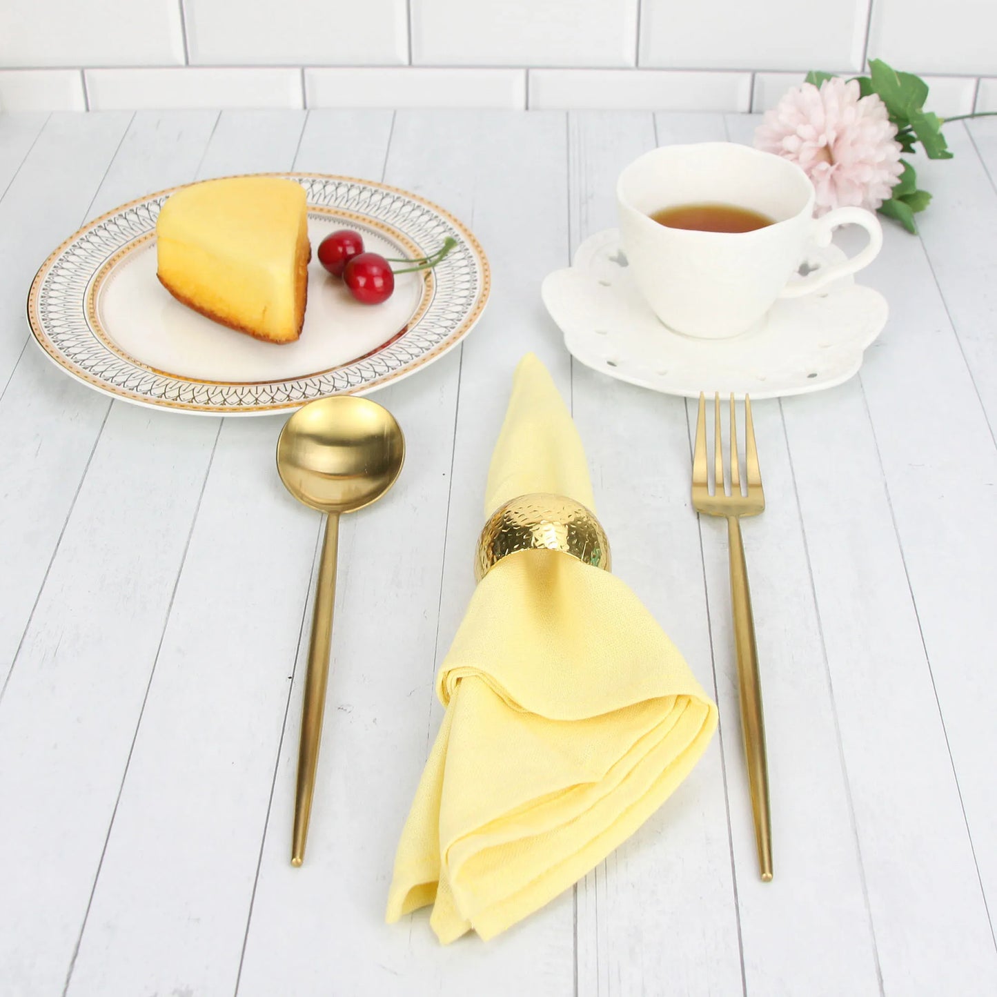 Cotton Linen Napkins Set of 12 - Soft 40x40cm Placemats for Dining Events - ZOOMNSTORE