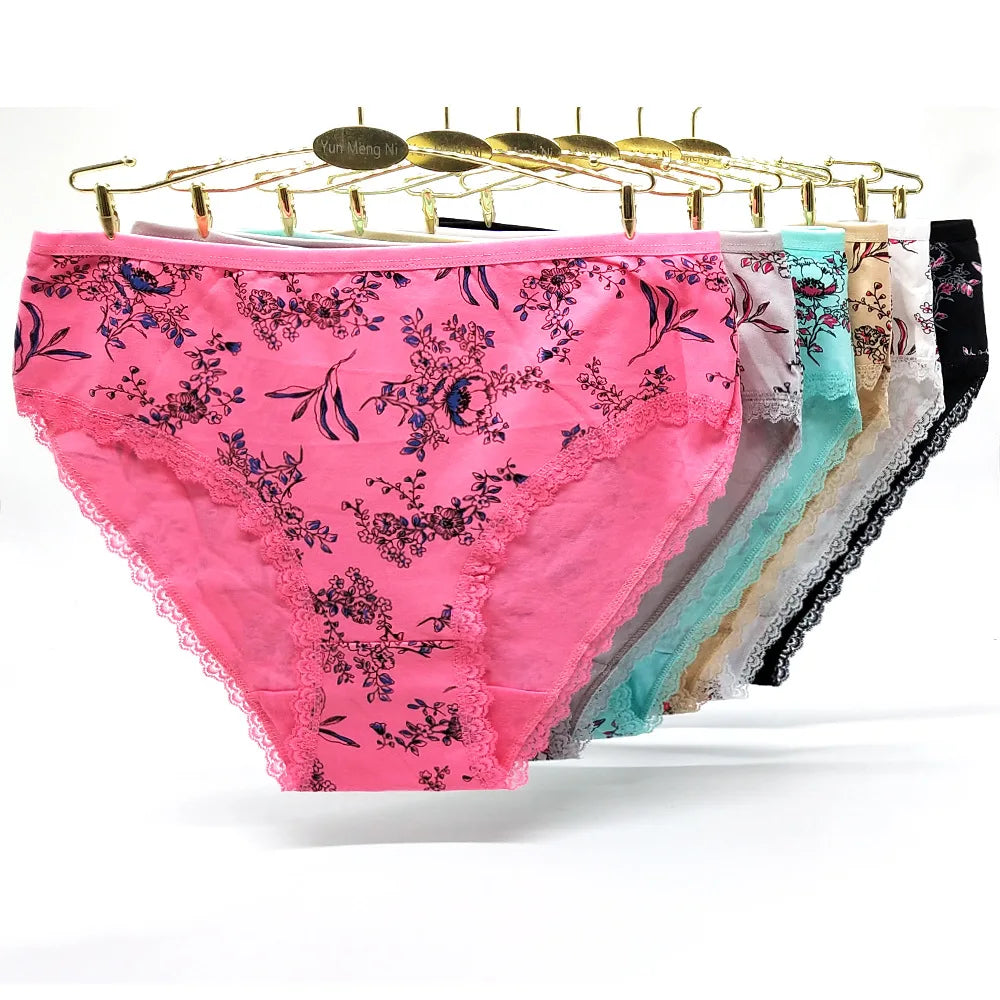 Cotton Mid Rise Womens Briefs - Soft Sexy Plus Size Panties 3 Pcs - ZOOMNSTORE