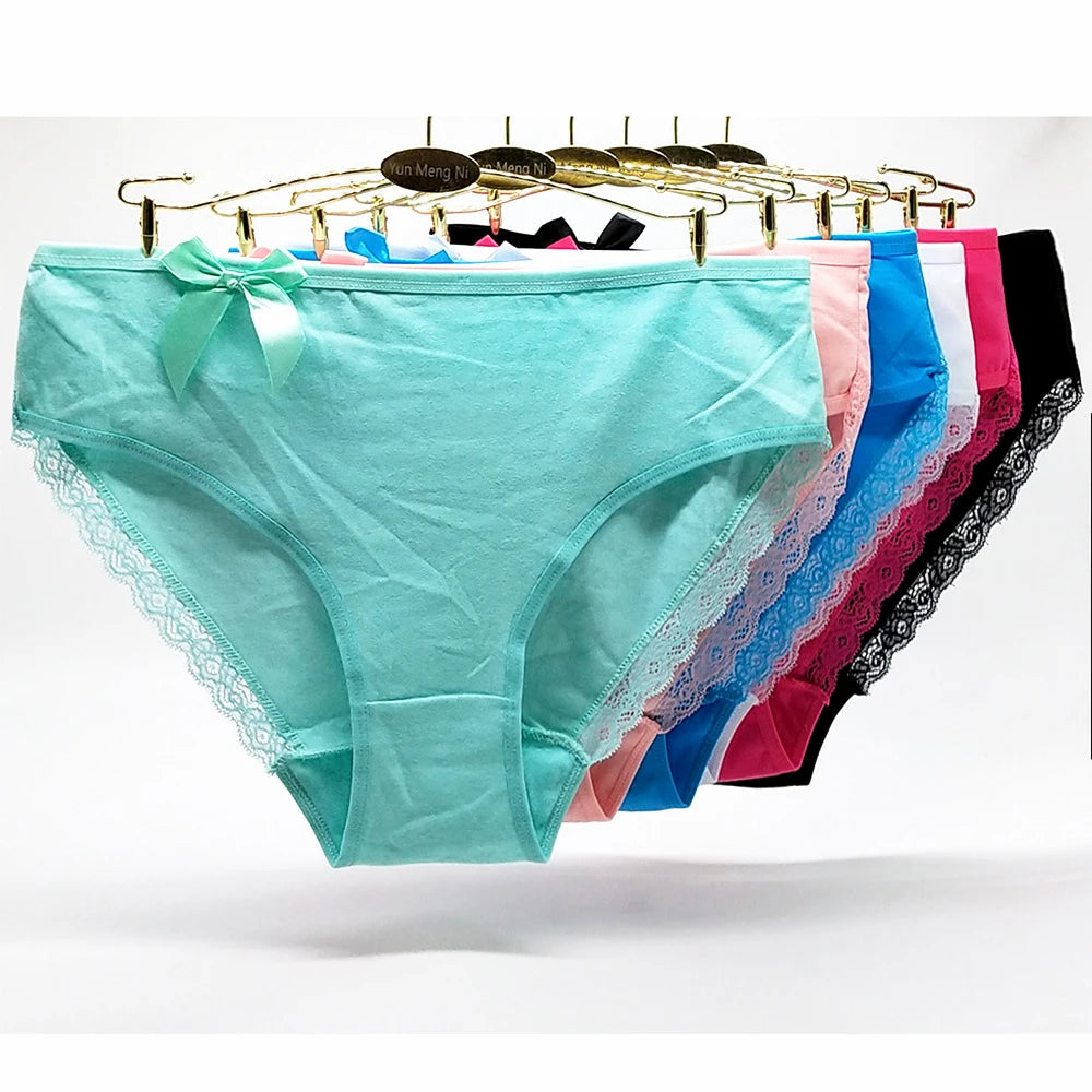 Cotton Mid Rise Womens Briefs - Soft Sexy Plus Size Panties 3 Pcs - ZOOMNSTORE