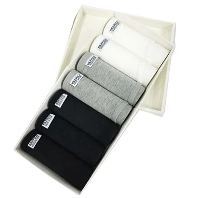 7Pcs Candy Color Cotton Panties - Comfortable Mid-Waist Plus Size Briefs - ZOOMNSTORE