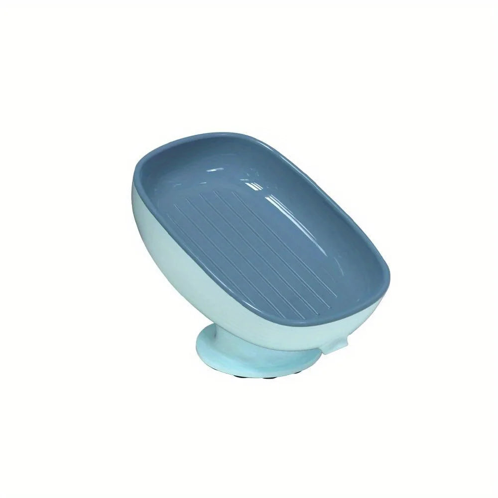 1pc Creative Soap Dish, Drain Soap Tray, Soap Holder With Suction Cup, Soap Rack For Bathroom Accessories - ZOOMNSTORE