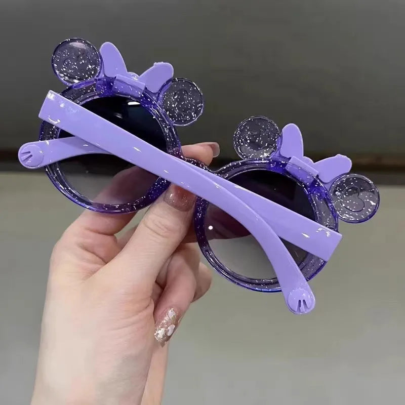 Crystal Bow Girls Sunglasses - Cute Cartoon Kids Eyewear - ZOOMNSTORE