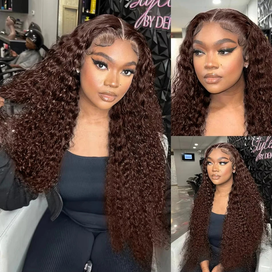 Curly Lace Front Wig - 13x4 Lace Frontal Brazilian Human Hair Wigs, Pre Plucked Hairline - ZOOMNSTORE
