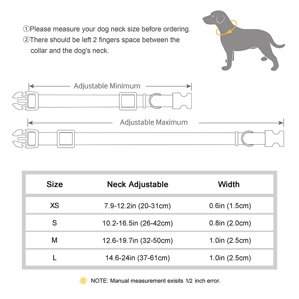 Custom Engraved Dog Collar - Bling Nylon Collar with Flower Tag for Small Medium Dogs and Cats - ZOOMNSTORE