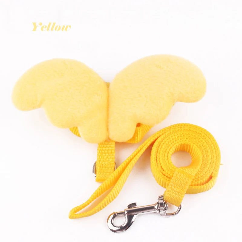 Cute Angel Wing Pet Harness and Leash - Personalized Bunny and Cat Accessories - ZOOMNSTORE