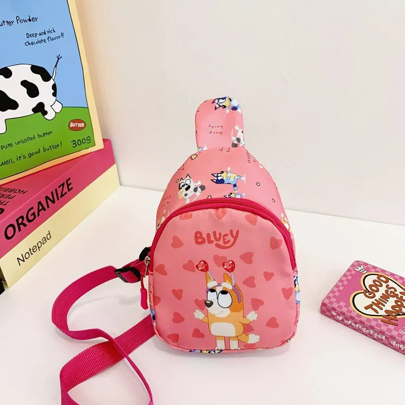 Cute Bluey Family Crossbody Bag - Childrens Chest Bag for Kindergarten Halloween Christmas Gift - ZOOMNSTORE