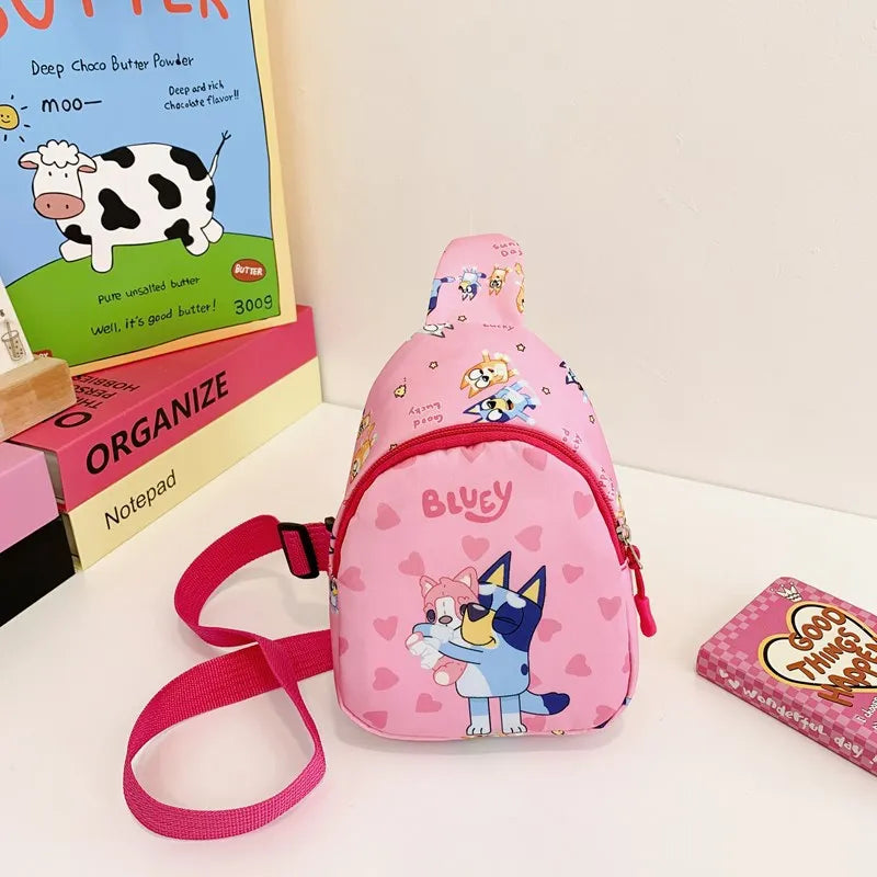 Cute Bluey Family Crossbody Bag - Childrens Chest Bag for Kindergarten Halloween Christmas Gift - ZOOMNSTORE