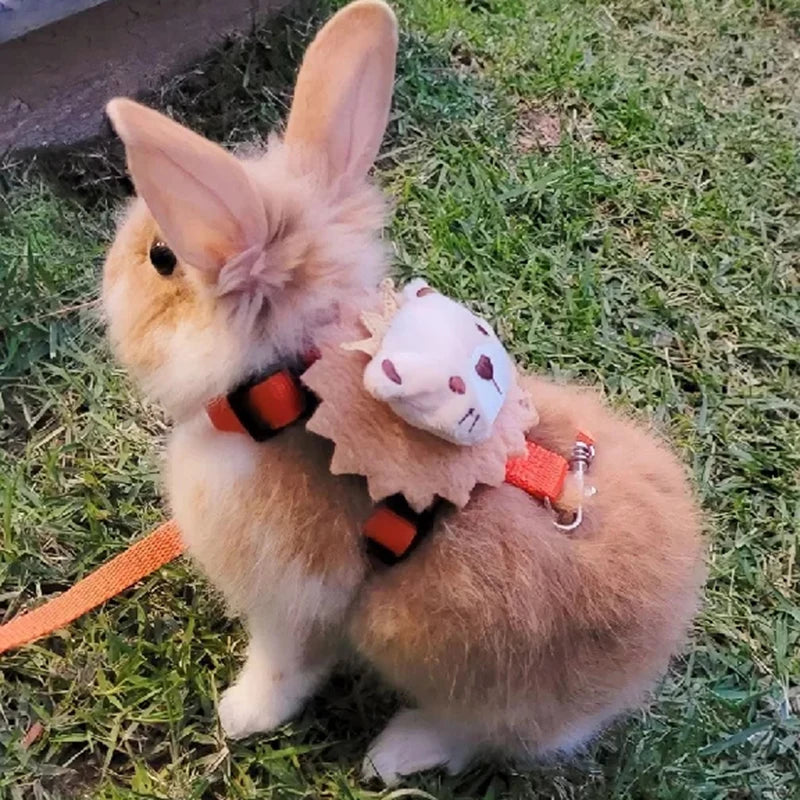 Cute Bunny Guinea Pig Harness Leash Set - Small Animal Accessories - ZOOMNSTORE