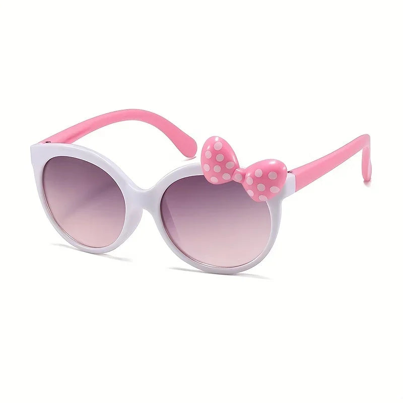 Cute Cartoon Bowknot Sunglasses - Girls Outdoor Sunshade Glasses - ZOOMNSTORE