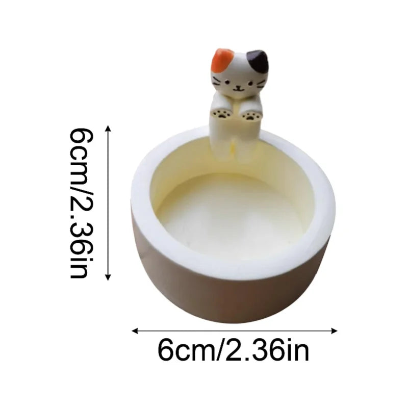 Cute Cat Candle Holder - Creative Aromatherapy Candlestick Decoration - ZOOMNSTORE