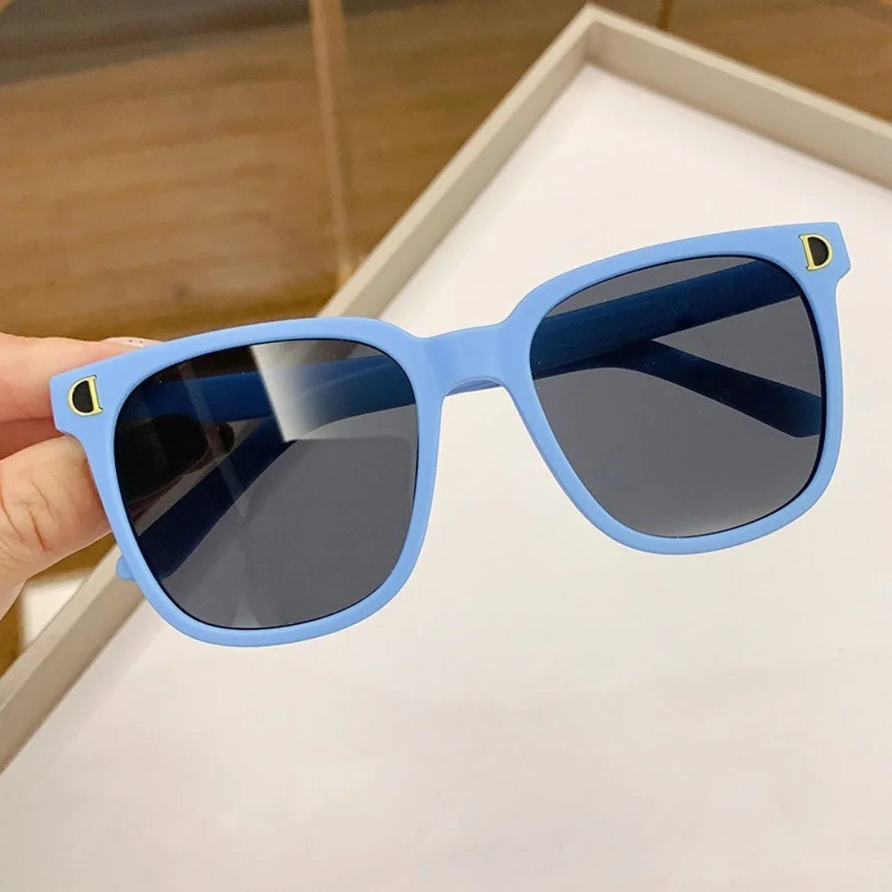 Cute Iridescent Square Sunglasses for Kids - Candy Color Shades for Boys and Girls - ZOOMNSTORE