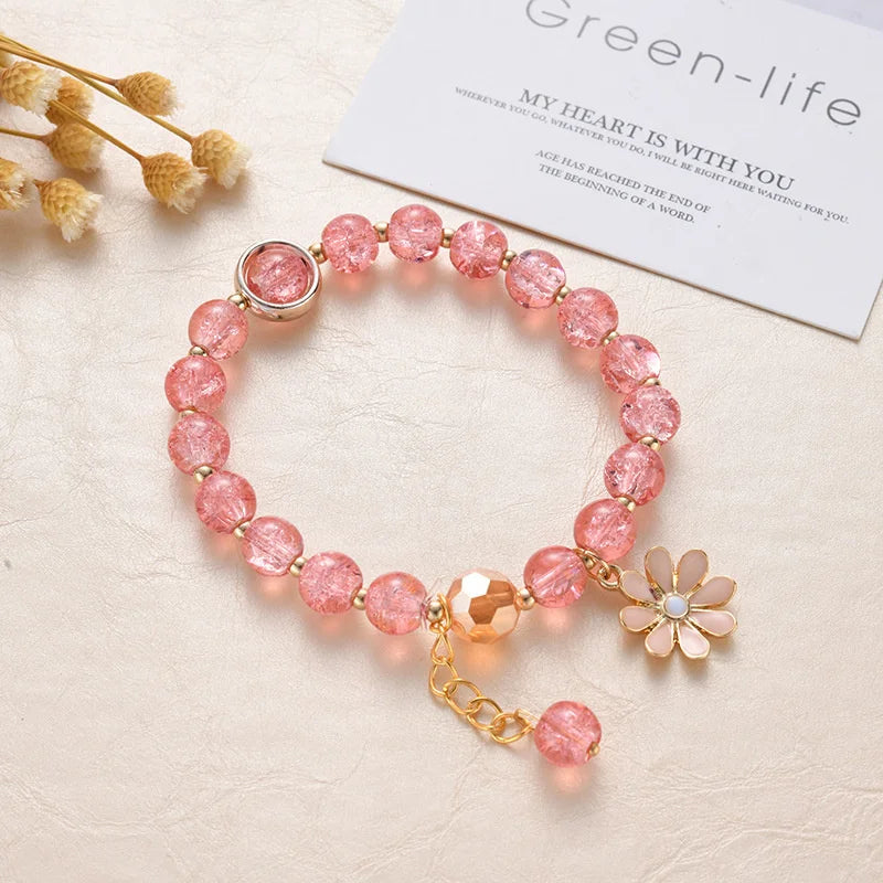 Cute Popcorn Beads Bracelet - Friendship Jewelry for Girls with Star Moon Cloud and Flower Accents - ZOOMNSTORE