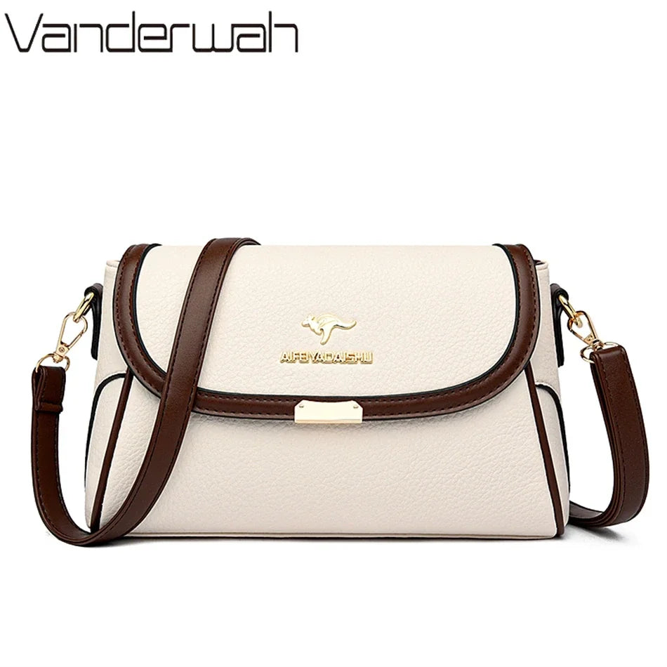 Designer Leather Shoulder Bag - Small Crossbody Messenger Bag for Women 2024 - ZOOMNSTORE