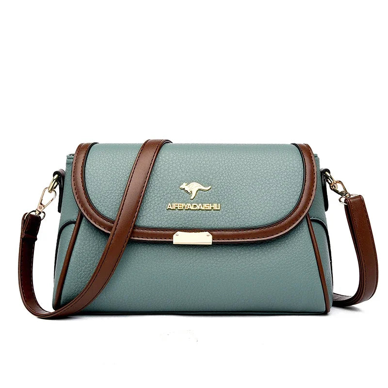 Designer Leather Shoulder Bag - Small Crossbody Messenger Bag for Women 2024 - ZOOMNSTORE