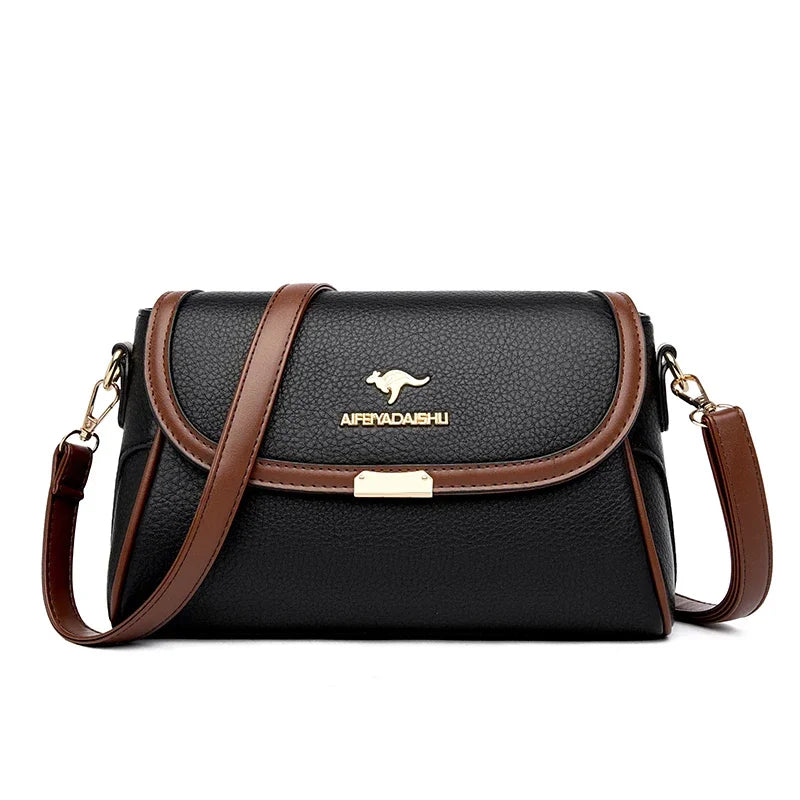 Designer Leather Shoulder Bag - Small Crossbody Messenger Bag for Women 2024 - ZOOMNSTORE