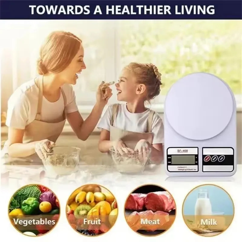 Digital Kitchen Scale 22lb/10kg Capacity, Stainless Steel Food Scale with oz/g Units | Replaceable Battery Power | - ZOOMNSTORE
