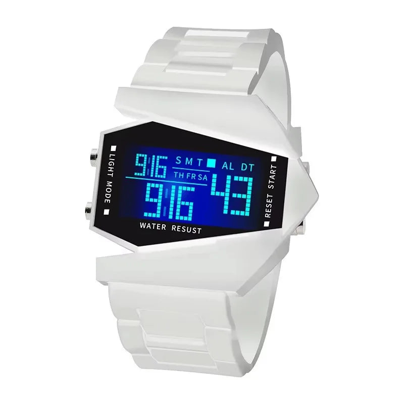 Digital Sports Watch - Multifunctional Fighter Jet Design With Alarm & Calendar - ZOOMNSTORE