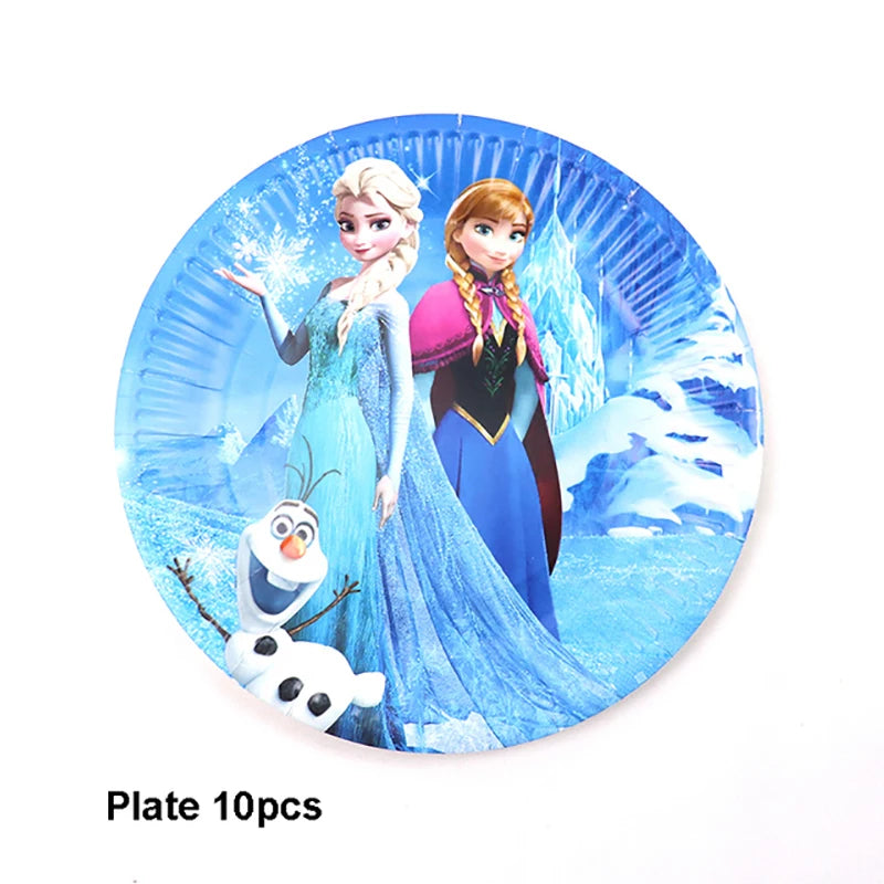 Disney Frozen Birthday Party Supplies - Snow Queen Cutlery Plates Cups - ZOOMNSTORE