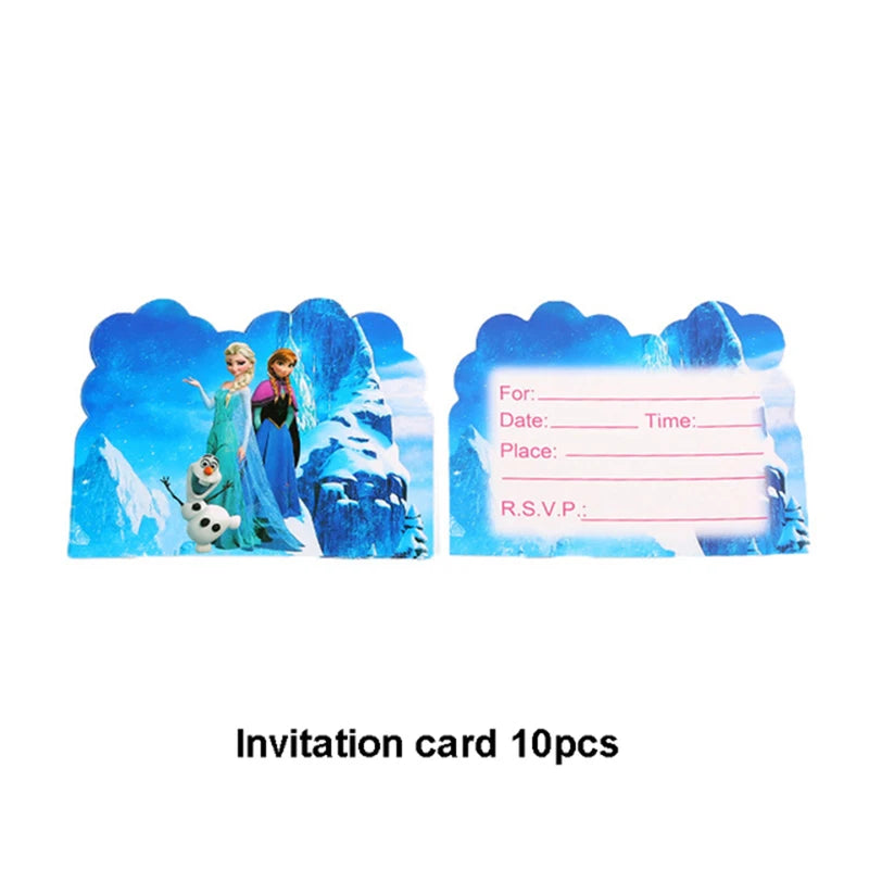 Disney Frozen Birthday Party Supplies - Snow Queen Cutlery Plates Cups - ZOOMNSTORE