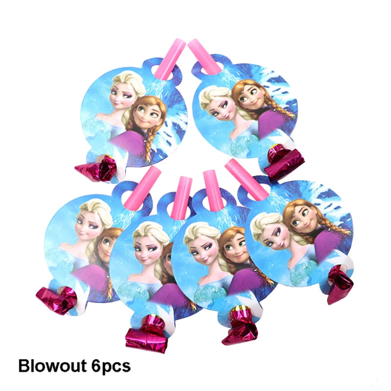 Disney Frozen Birthday Party Supplies - Snow Queen Cutlery Plates Cups - ZOOMNSTORE