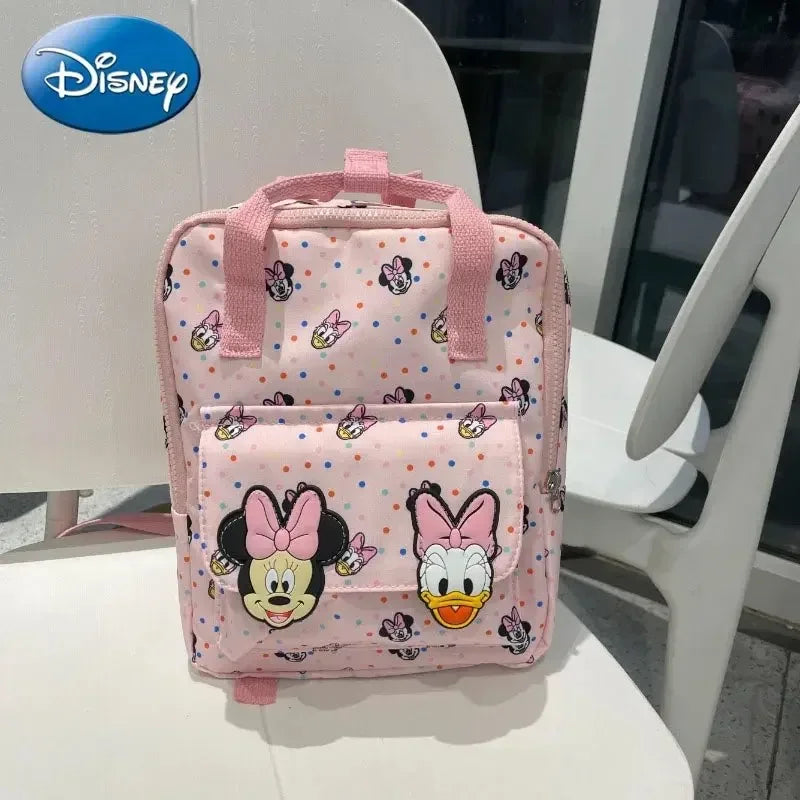 Disney Mickey Minnie Fashion Backpack - Large Capacity Canvas School Bag for Boys Girls - ZOOMNSTORE
