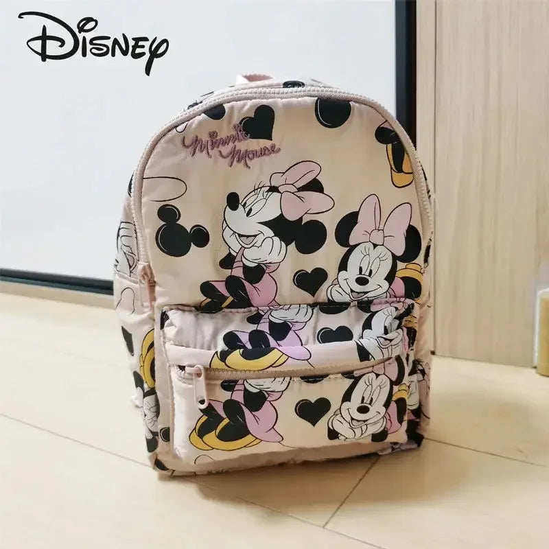 Disney Mickey Minnie Fashion Backpack - Large Capacity Canvas School Bag for Boys Girls - ZOOMNSTORE