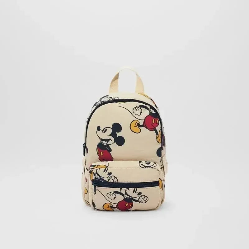 Disney Mickey Minnie Fashion Backpack - Large Capacity Canvas School Bag for Boys Girls - ZOOMNSTORE