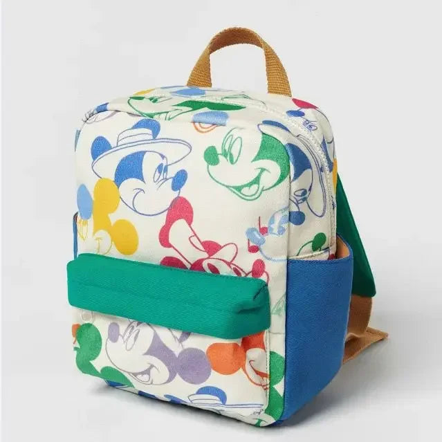 Disney Mickey Minnie Fashion Backpack - Large Capacity Canvas School Bag for Boys Girls - ZOOMNSTORE