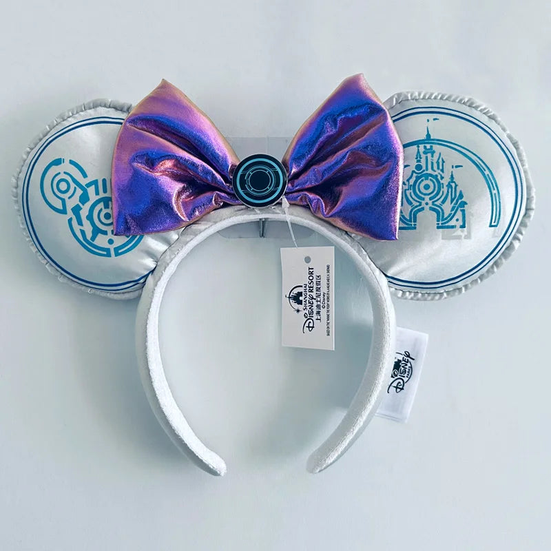 Disney Princess Headband Mickey Ear Rapunzel Snow White Sequin Bow Hair Hoop Gift Girl Accessories Halloween Gift Christmas Jack - ZOOMNSTORE