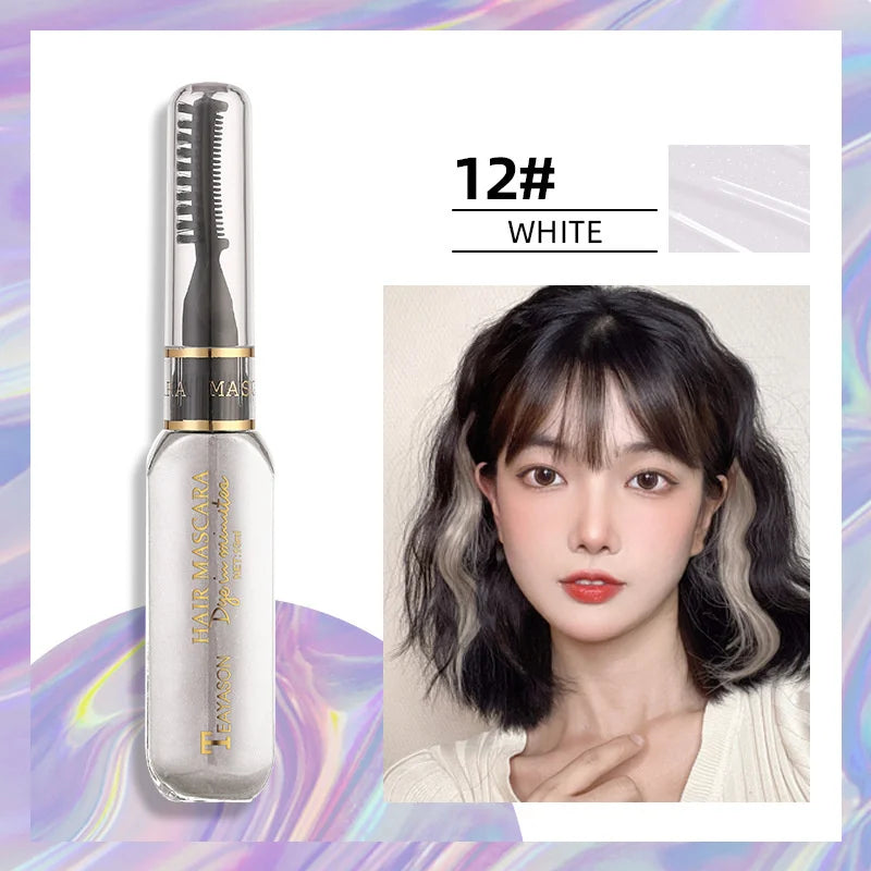 Disposable Hair Color Mascara - Washable Non-Toxic DIY Hair Wax in 13 Colors - ZOOMNSTORE