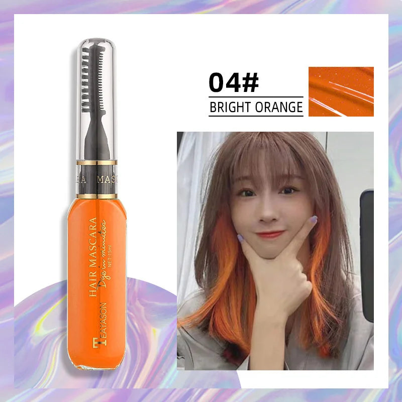 Disposable Hair Color Mascara - Washable Non-Toxic DIY Hair Wax in 13 Colors - ZOOMNSTORE