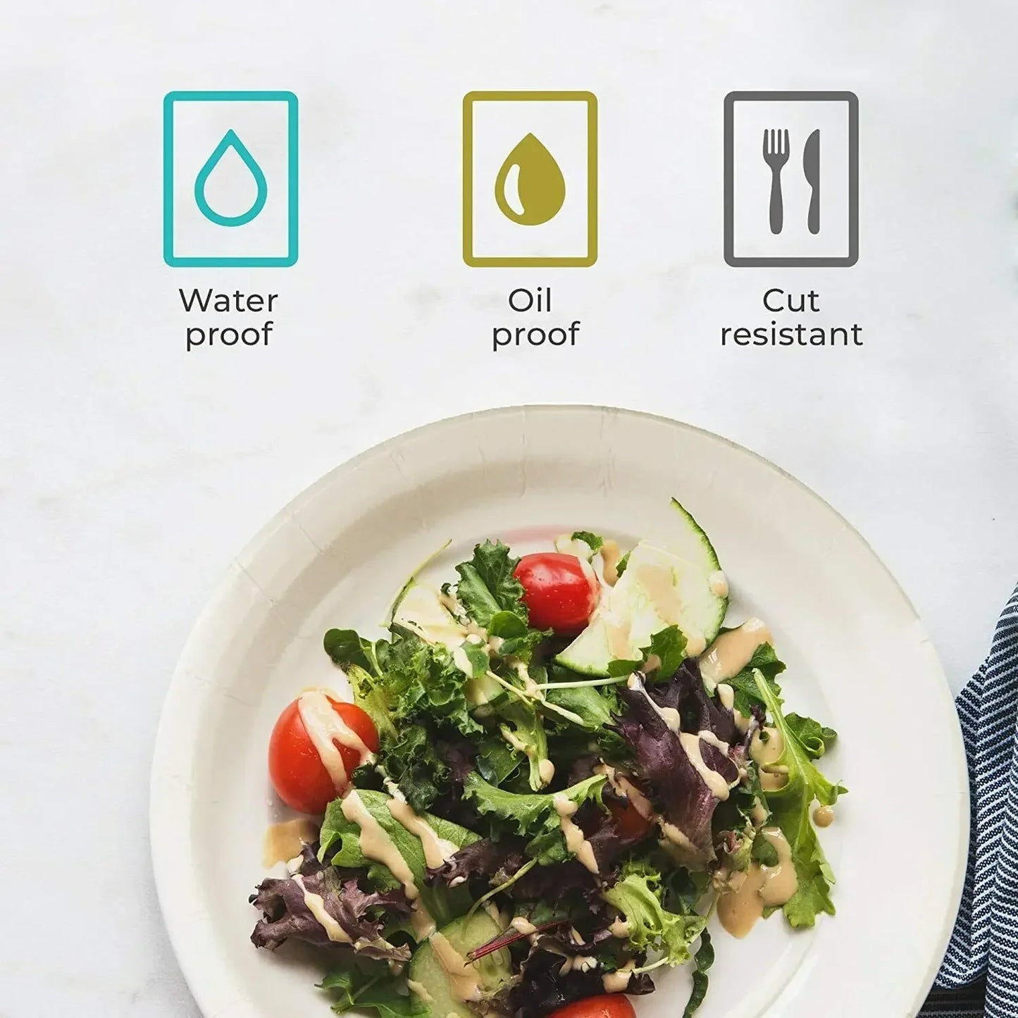 Eco-Friendly Disposable Paper Plates - 50100pcs for Parties BBQs - ZOOMNSTORE