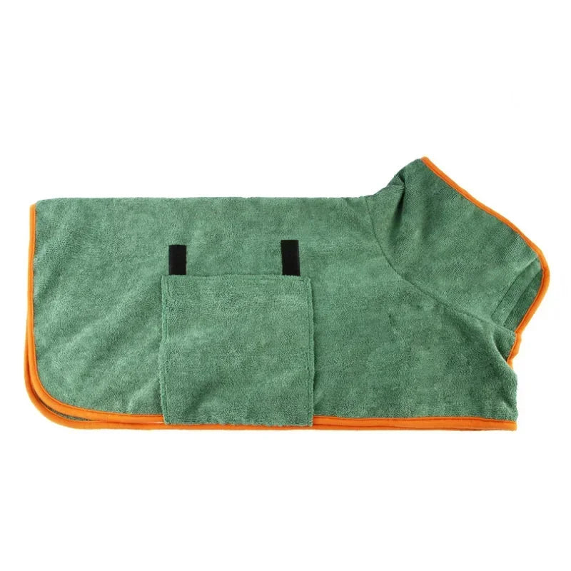 Dog Bathrobe Towel – Super Absorbent Microfibre Pet Drying Robe for Small to Large Dogs - ZOOMNSTORE