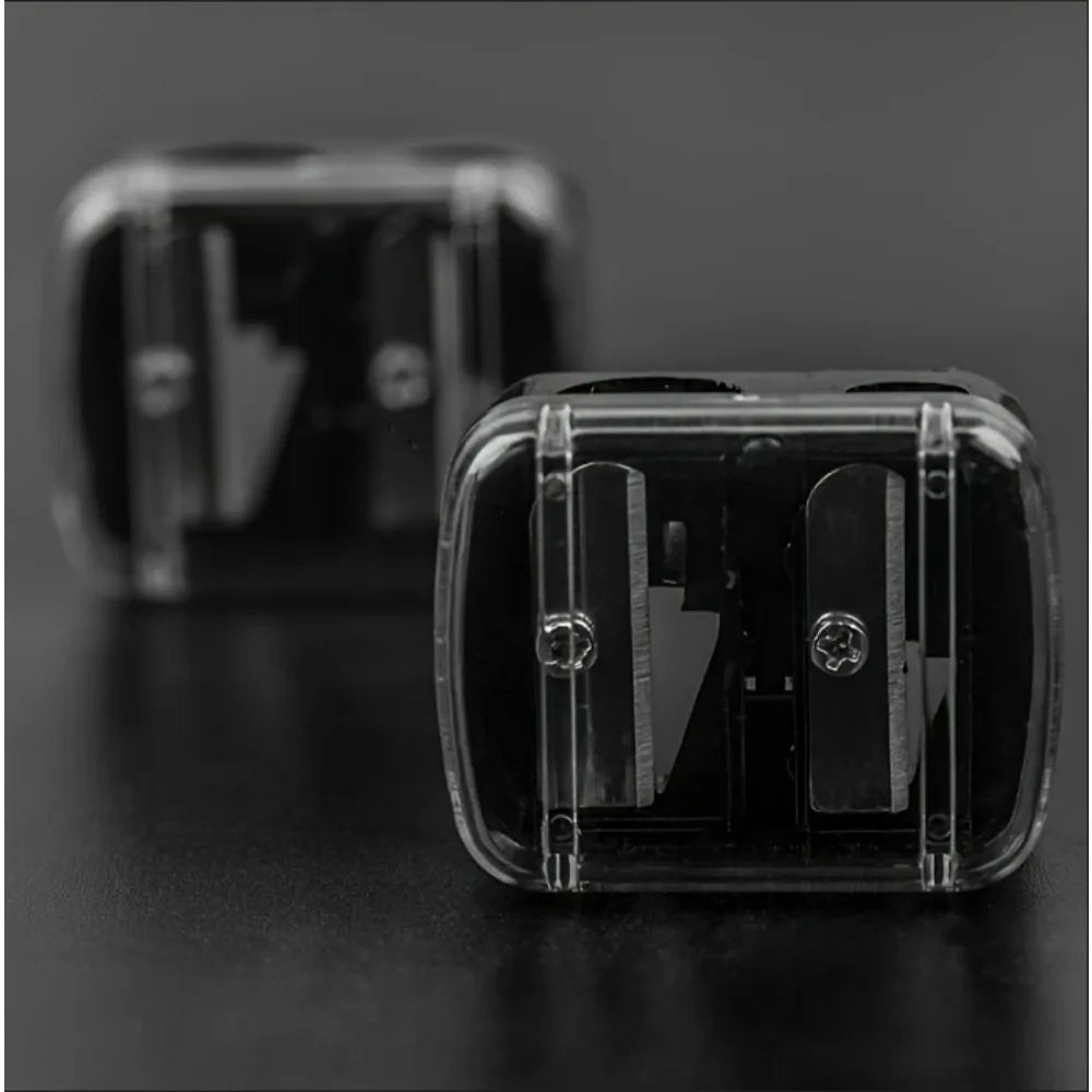 1PC double hole pencil sharpener make-up pencil multi-purpose automatic pencil sharpener for office and school supplies - ZOOMNSTORE