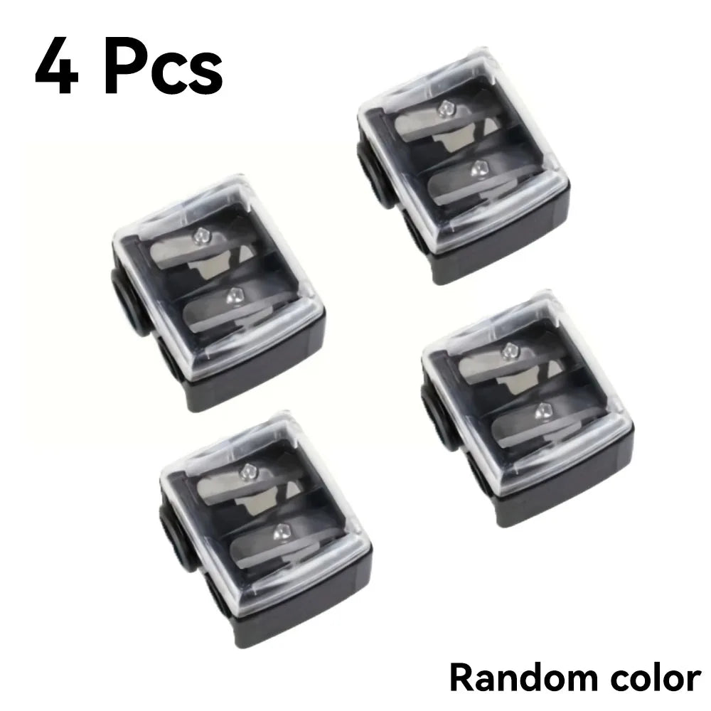 1PC double hole pencil sharpener make-up pencil multi-purpose automatic pencil sharpener for office and school supplies - ZOOMNSTORE