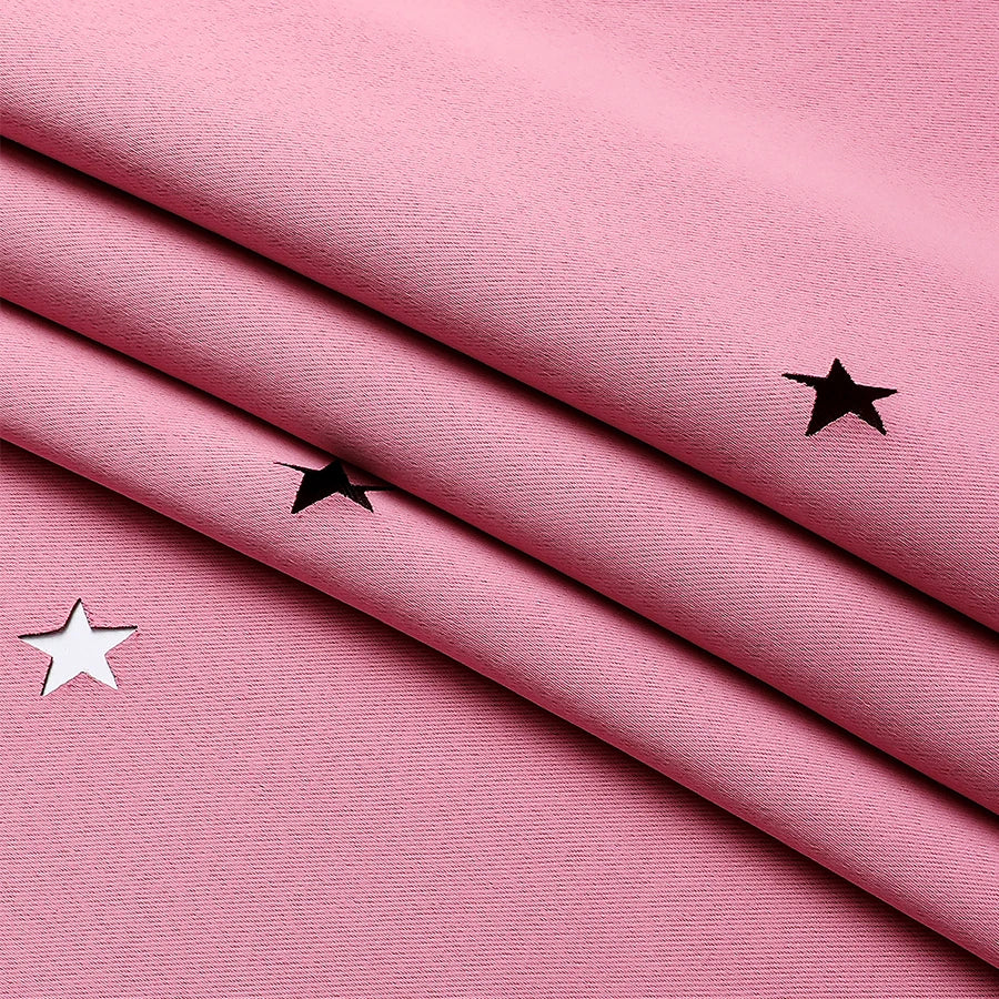Double Layer Sheer Kids Curtains - Romantic Star Design Drapes for Living Room Bedroom - ZOOMNSTORE