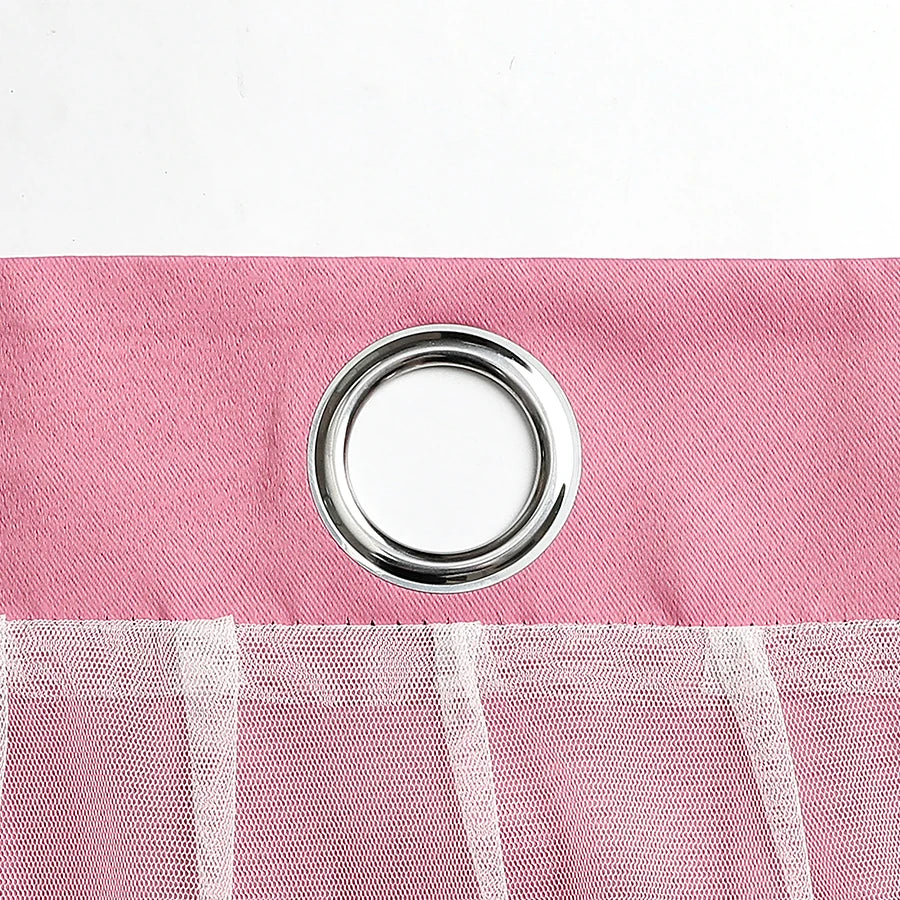 Double Layer Sheer Kids Curtains - Romantic Star Design Drapes for Living Room Bedroom - ZOOMNSTORE
