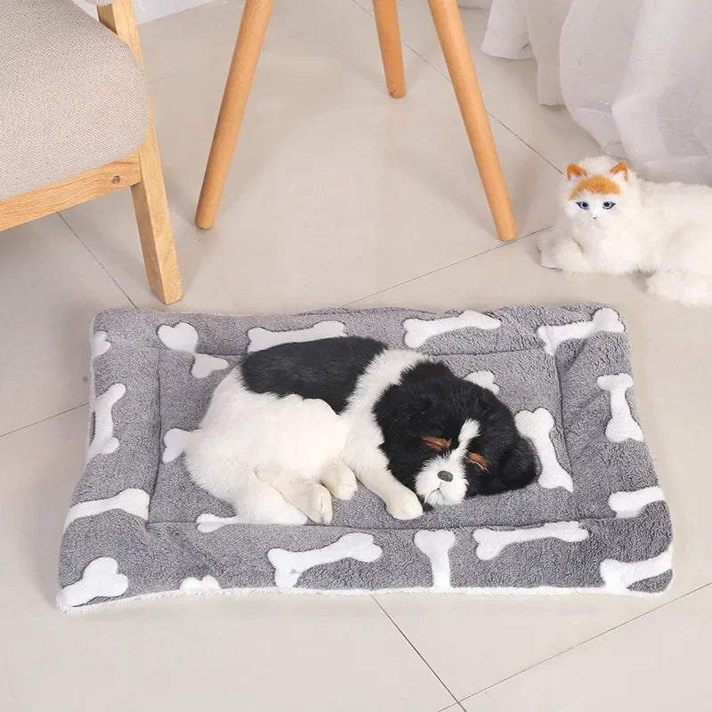 Double-Sided Pet Mat - Plush Cat Small Dog Bed Cushion - ZOOMNSTORE