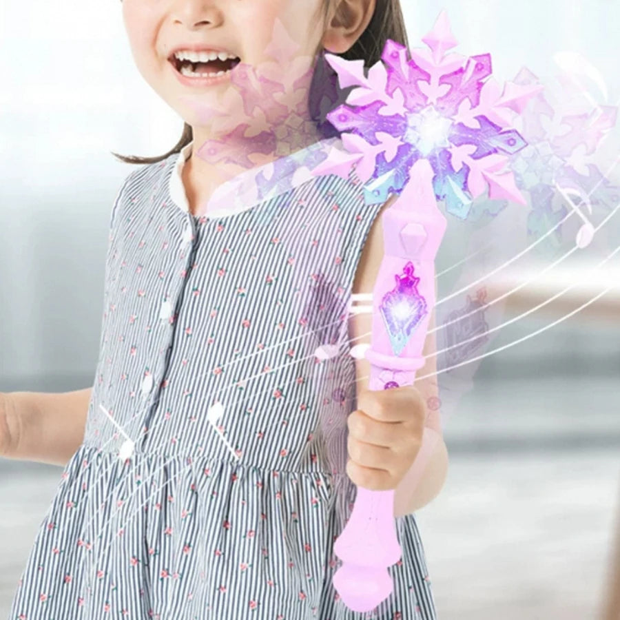 Dreamy fairy snowflake wand, sparkling magic wand, girl's dream dressing toy, as a birthday gift, holiday gift, Christmas gift - ZOOMNSTORE