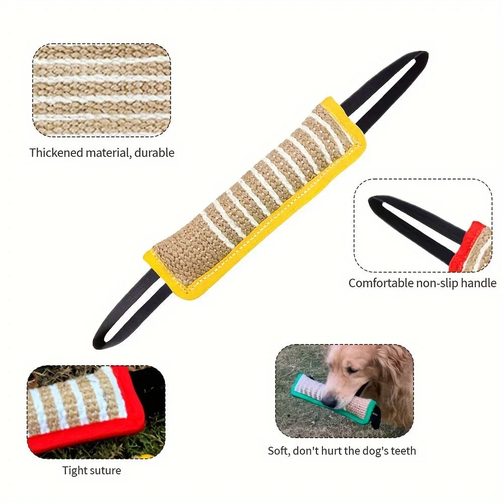 Durable Jute Dog Chew Toy - Bite-Resistant Teething Stick for Puppies Adult Dogs - ZOOMNSTORE