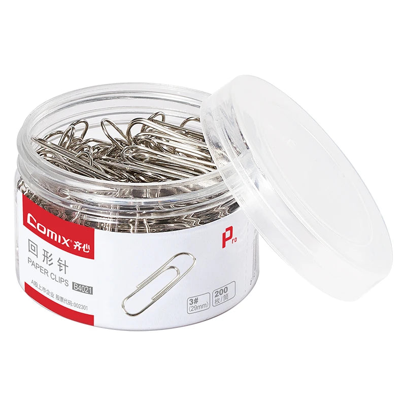 200pcs/box Paper Clips Durable and Rustproof Metal Paperclips for Home School Office Document Organizing Supplies - ZOOMNSTORE