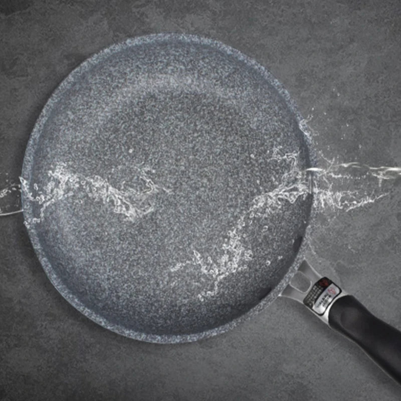 Durable Non-Stick Stone Frying Pan Set - Induction Gas Compatible Skillets 20242628cm - ZOOMNSTORE