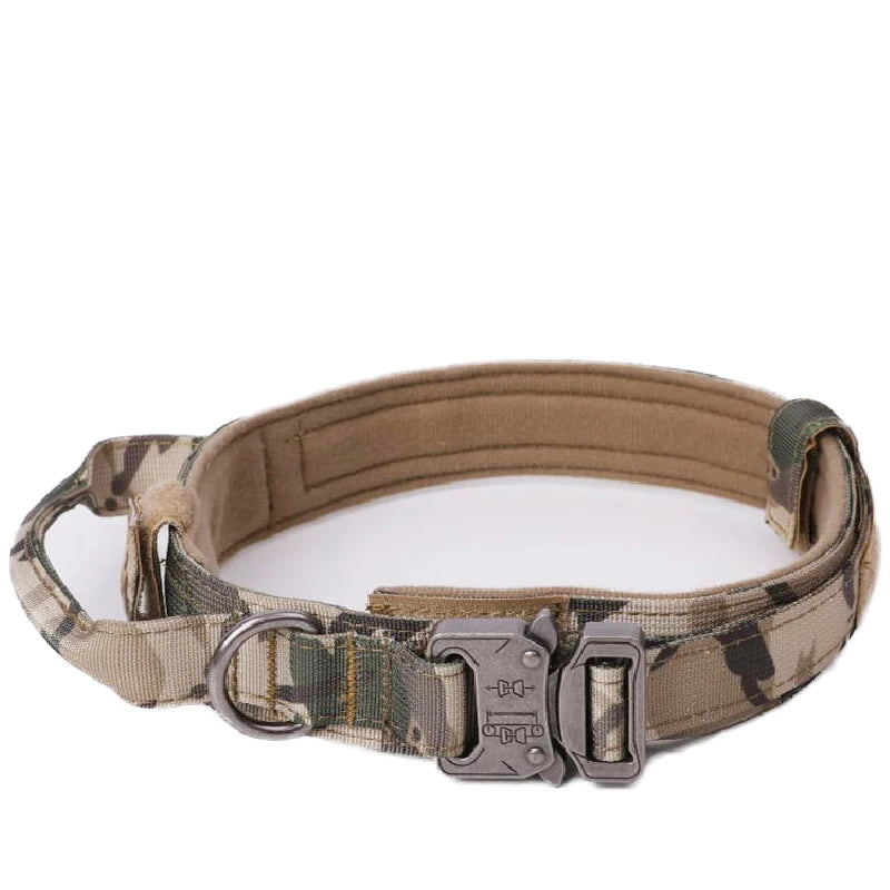 Durable Nylon Dog Collar and Leash Set - Reflective Tactical Training for Large Dogs - ZOOMNSTORE