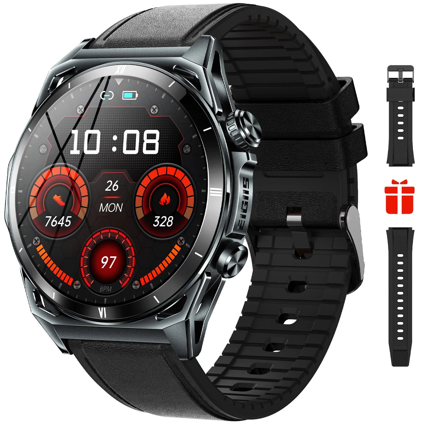 EIGIIS KE6 Smart Watch - AMOLED Waterproof Health Monitor - ZOOMNSTORE
