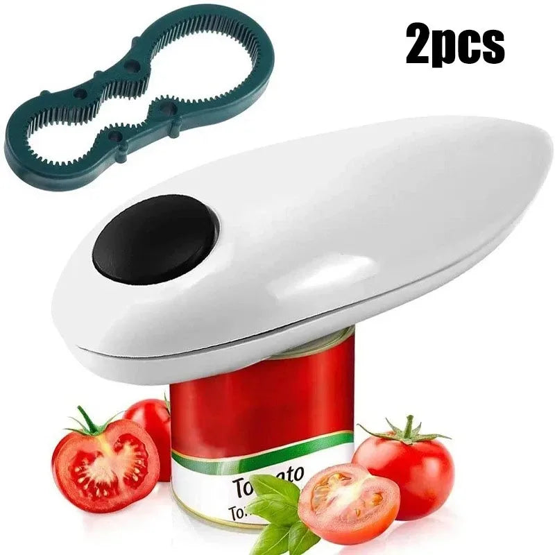 One Touch Can Opener Electric Can Opener Electric Can Opener Automatic Jar Bottle Machine Portable Kitchen Opening Opener Tool - ZOOMNSTORE