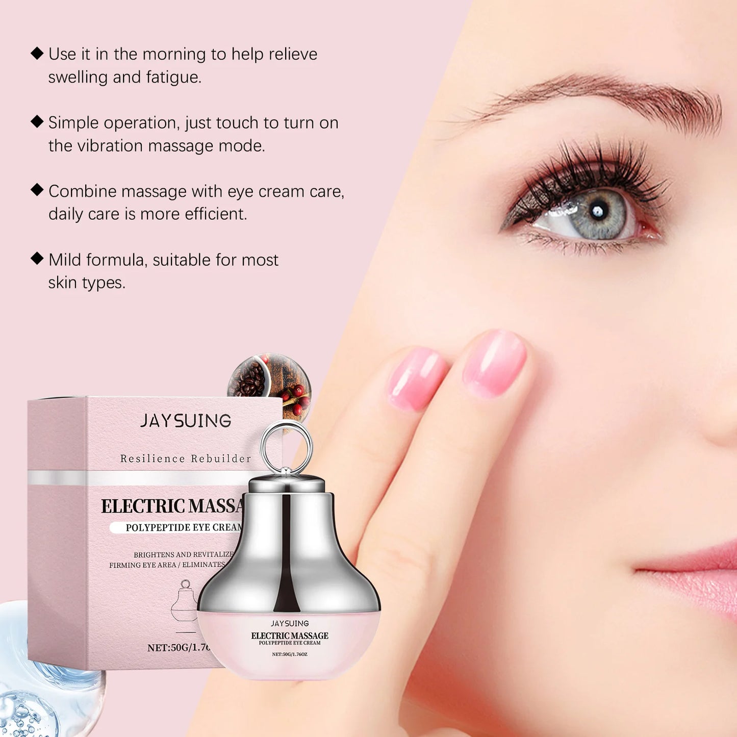 Electric Eye Massager - Anti-Wrinkle Firming Cream for Tired Eyes - ZOOMNSTORE