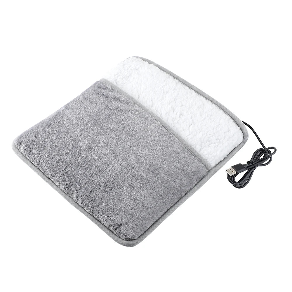 Electric Foot Heating Pad – USB Charging Plush Foot Warmer for Cold Weather Comfort - ZOOMNSTORE