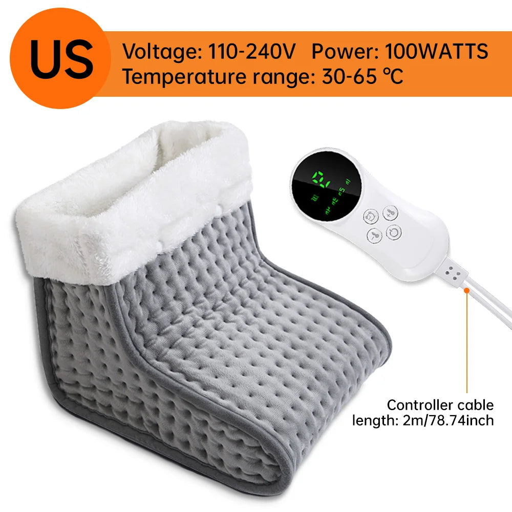 Electric Foot Warmer | 9-Gear Heat Settings, Temperature Control Heater & Washable Soft Plush Foot Heater - ZOOMNSTORE