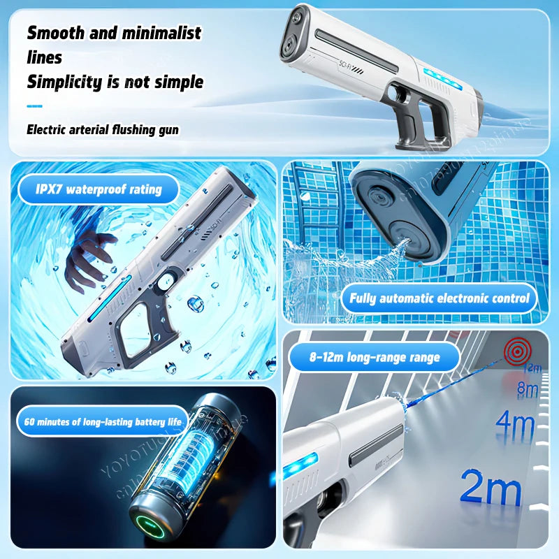Electric Water Gun - Large Capacity Automatic Summer Toy for Kids - ZOOMNSTORE